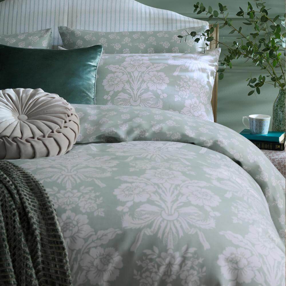 Laura Ashley Tatton Duckegg Green Duvet Cover Set